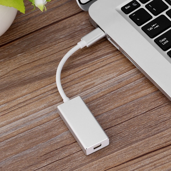 USB3.1 Typec - Mini DisplayPort -sovitin USBC - Mini DP -muunnin Macbookille, hopea
