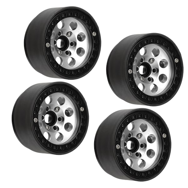 4kpl RC Vanteen Kehä 1.9 Tuuman Alumiiniseos Vakaa RC Auton Pyörän Napa Axial SCX10 II III Hopea