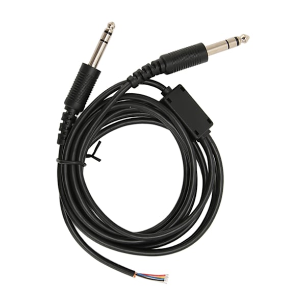 Aviation Headset Erstatningskabel for David Clark AVCOMM Pilot Dual GA Plug Aviation Headphone DIY-kabel 6,6 fot