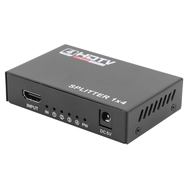 Video Splitter 1 In 4 Out 1080P Stöd Plug and Play USB Power Alloy Case HD Splitter för stationär dator