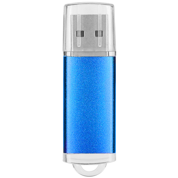 USB Flash Drive Gjennomsiktig deksel Blå bærbar lagringsminnepinne for PC-nettbrett16GB