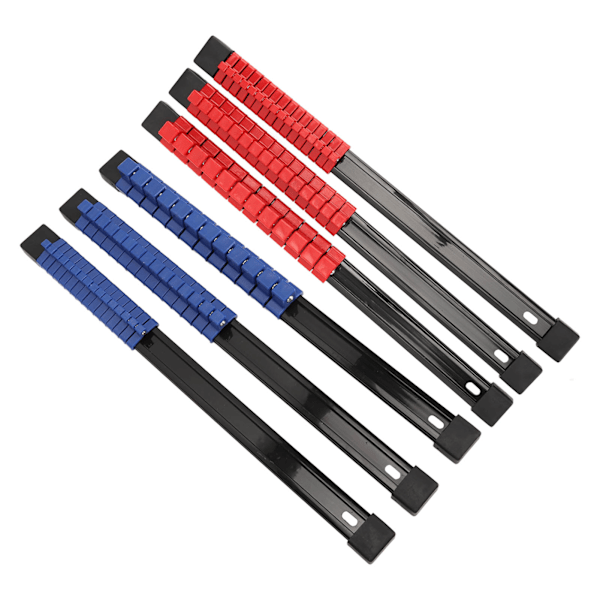 Socket Clip Rail Holder 1/2 3/8 1/4 Multifunktionel Plast Socket Organizer til Værktøjsskab 6PCS