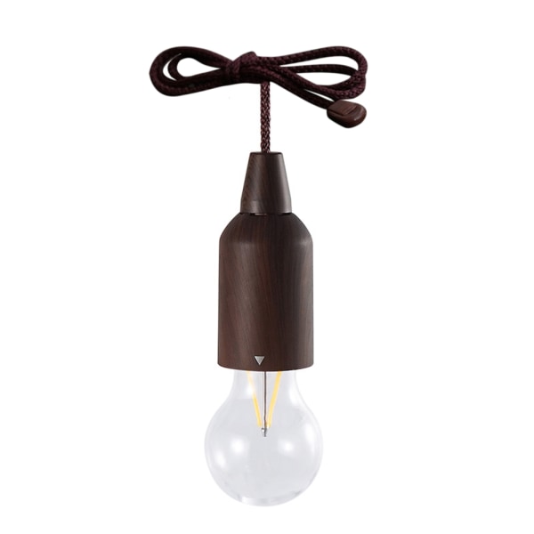 LED-dragsladd glödlampa Bärbar hängande lykta Batteri som drivs för inomhus utomhus campingrum dekoration