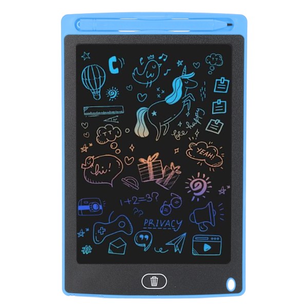 8,5 tommer LCD Skrivetablet Farverig Tegnetablet Pad Børn Farverig Doodle Board Legetøj til 1 til 10 år Gamle Piger Drenge Mørkeblå