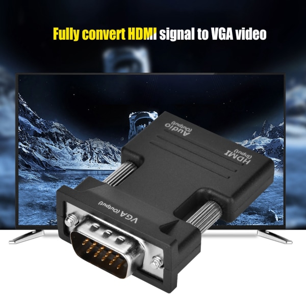 1080P HDMI Female til VGA Hanne med Audio Output Converter Adapter