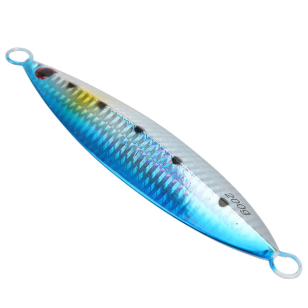 Fiske Kunstig agn Fiskeformet metall naturtro sluk Fisketilbehør Blå200g/7.1oz