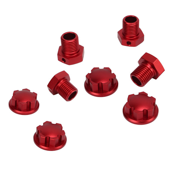 17 mm RC-pyörän navan kuusiokolosetti Alumiiniseos RC-pyörän navan sovitin TRAXXAS 1/10 päivitykseen Punainen