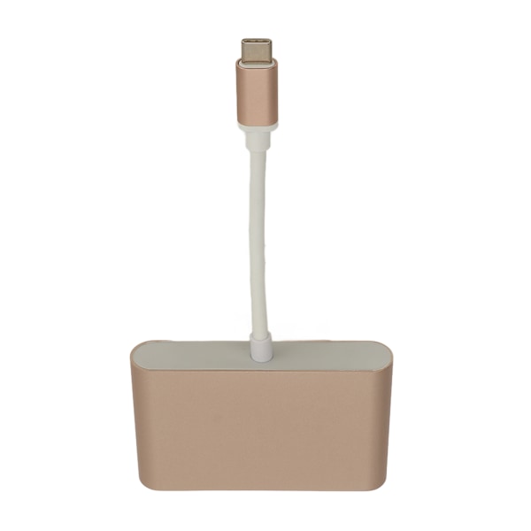 USB 3.1 Type C - VGA-sovitin Hub PD 3 in 1 -telakointiasema alumiinia Type C - VGA-sovitin ruusukulta