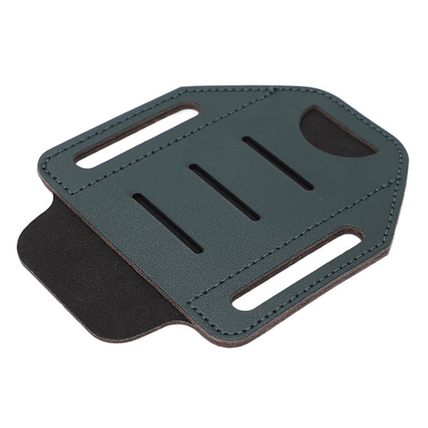 Läder Multiverktyg Fodral EDC Enkel Ficka Organizer Hållare för Bälte Ficklampa Camping Grön