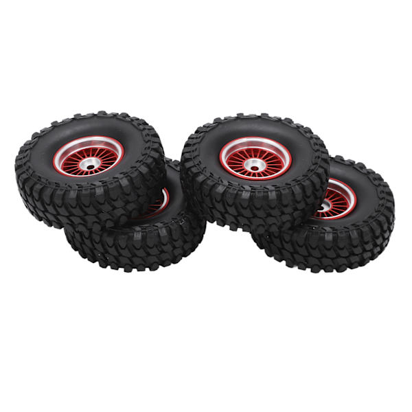 4 kpl RC-ajoneuvon pyörät renkaat sarja 55mm alumiiniseos etu- ja takapyörät AXIAL SCX24 1/24 RC-autolle CrawlerRed