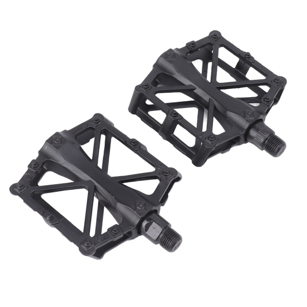 1 par cykelpedaler, sorte, professionelle, aluminiumslegering, cykelplatformpedaler til landevejscykler og mountainbikes