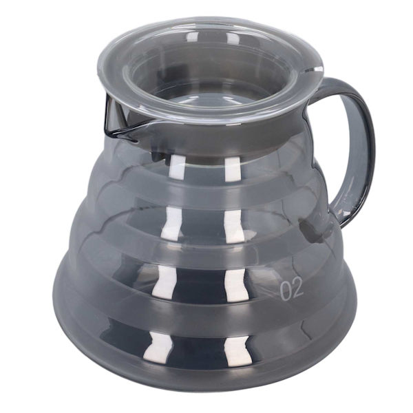 Elektropläterad grå kaffekanna i hög borosilikatglas, handkaffeserveringskanna för hem och butik, 500 ml