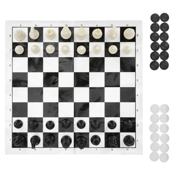 2 in 1 -matkalautapelisetti Set shakki- ja set lapsille ja aikuisille