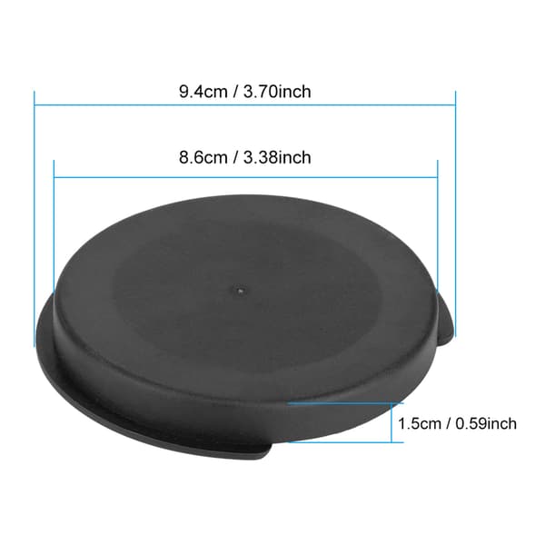 86 mm guitar lydhuls feedback buffer cover plastik musikinstrument tilbehør (sort)