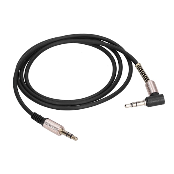 Metal 3,5 mm uros-uros-kyynärpäästereo-kuuloke-auton apuäänen jatkokaapeli 1 m/3,3 jalkaa musta
