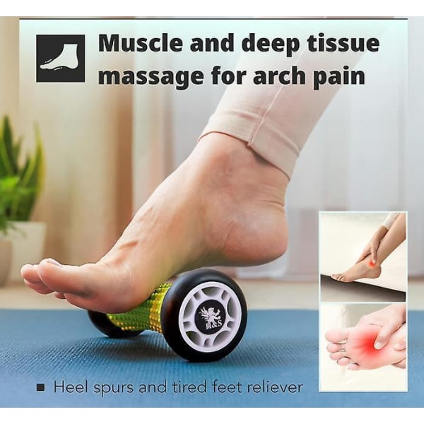 Plantar Fasciitis og Arch Pain Relief Fotmassasjerulle - Avslappende massasjeapparat for Plantar Fascia, ben og håndmuskler