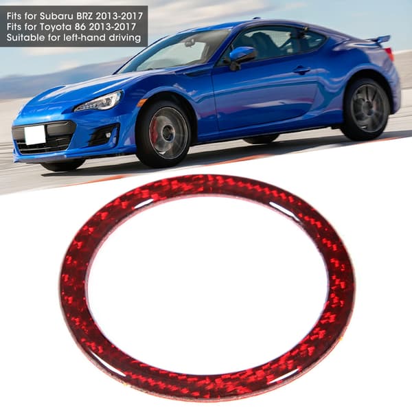 Kolfiber Motorstartknapp Ring Trim Dekoration Passar Subaru BRZ