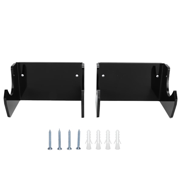 2 stk. Langt Skateboard Oppbevaringsstativ Longboard Veggmontert Holder for Soverom Stue Svart