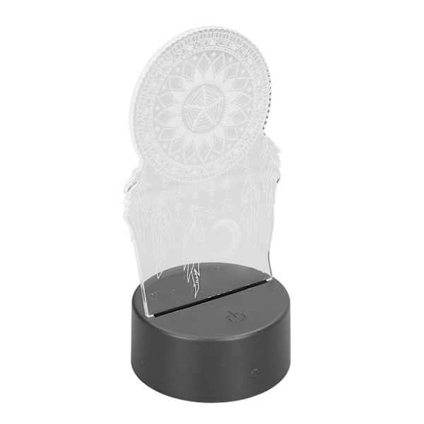 3D Drömfångare Nattlampa Akryl Färgglad Touch Hem Ornament Hantverk Dekorlampa för Barn