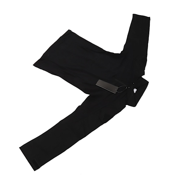 Combat Skjorta Långärmad Dragkedja Unisex Bomull Polyester Andningsbar med Armbågsskydd Axel Ficka Combat Kläder för Cosplay Svart M