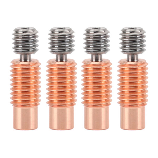 4st 3D-skrivare All Metal Heatbreak Professionell Kopparlegering Extruder Halsrörbyte för 3D-skrivartillbehör för V6