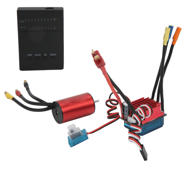 S2440 4600KV børsteløst motorsæt 35A ESC programmeringskort kombi til 1/16 1/18 RC bil