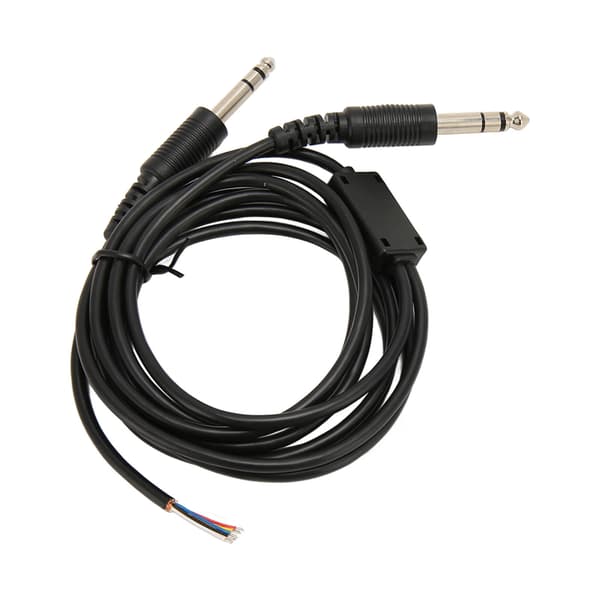 Udskiftningskabel til flyheadset til David Clark AVCOMM Pilot Dual GA Plug Aviation Hovedtelefon DIY Kabel 6.6ft