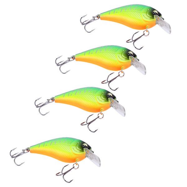 4st Artificiell Simulering Plast Minnow Crank Rock Lockbete Fisketillbehör1#