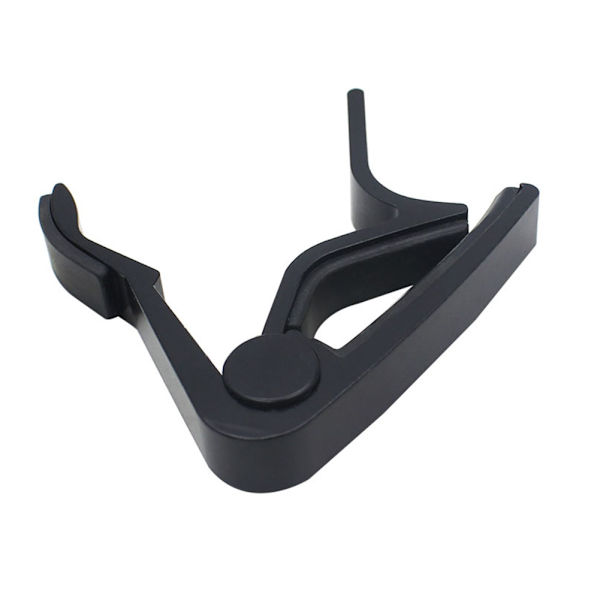 Hurtigt skiftende legeret trigger clamp key capo til 6-strenget folkeguitar (sort)