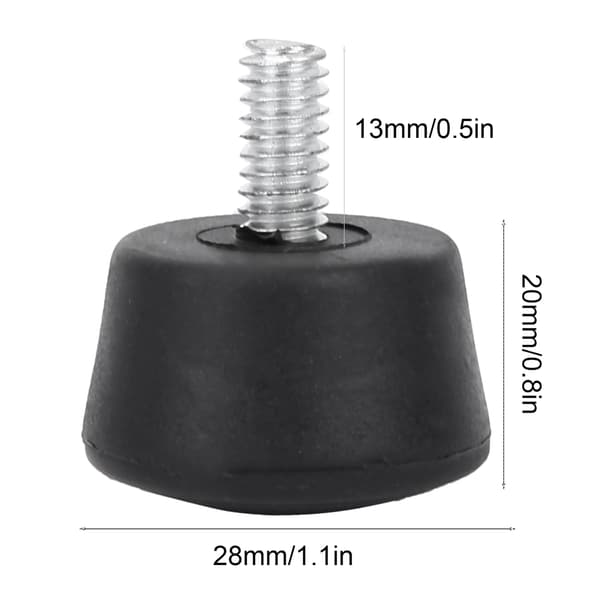 Universal skridsikker gummifod til stativ monopod (1/4 tomme)