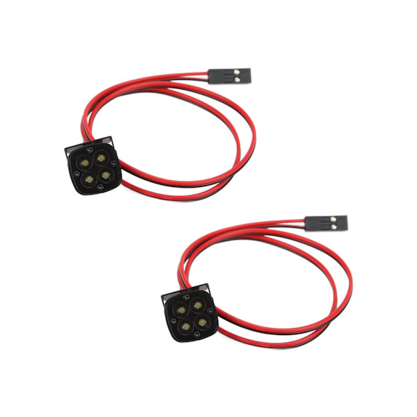 2 Sarjaa RC Auto Valot LED Ajovalot Neliö Korkea Kirkkaus Kohdevalot 1/10 RC Tela-autolle