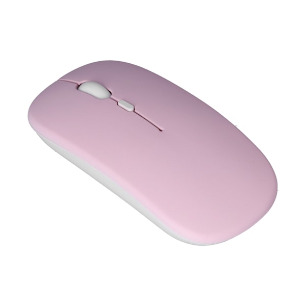 Trådlös Mus Uppladdningsbar DualMode 2.4G Ergonomisk Tyst Optisk Datortillbehör (Rosa)