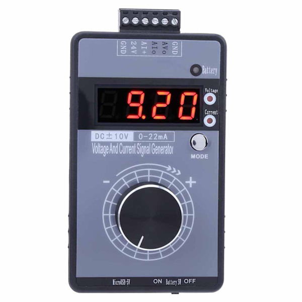 Nuværende spændingssignalgenerator DC 0‑10V 0/0‑22mA Interface Analog Simulator 4-cifret display til PLC-panel debugging