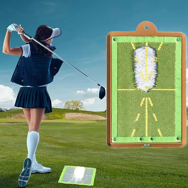 Golfswing træningsmåtte, indendørs/udendørs vaddmåtte