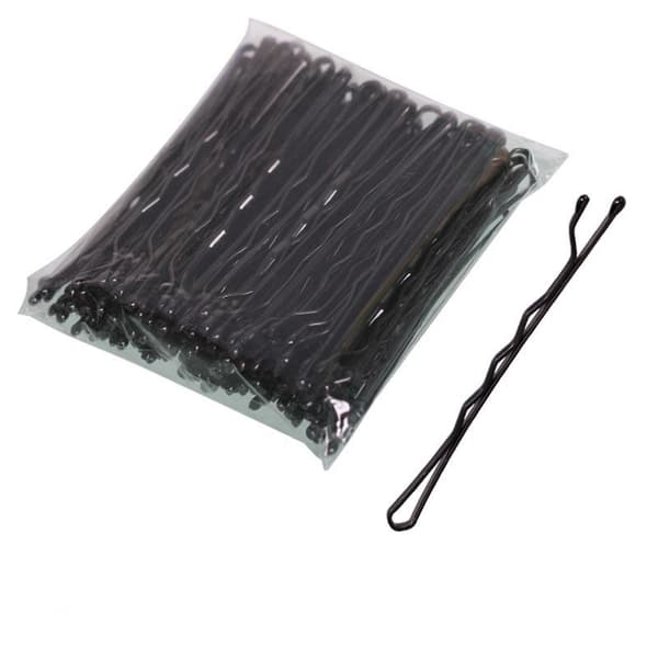 Hårnåle 5 cm – 100-pak – Sort – Metal Svart black