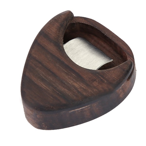 Premium Rose Wood Guitar Pick Box Hjärtformad Pick Box Paste Box för Standard Pick