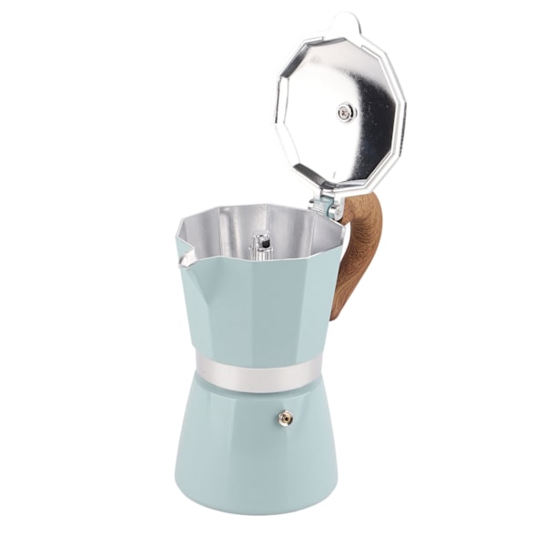 Moka Kaffeebereiter 300ml 6 Tassen Aluminiumlegierung Feine Details Moka Italienische Kaffeemaschine für Zuhause Cafe Büro Camping Picknick