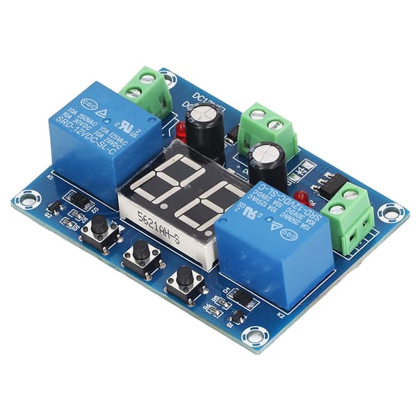 Timerrelämodul 0-99S Cykel Digital Display 2 Kanal Utgång DC 12V Switchkort Kontroller