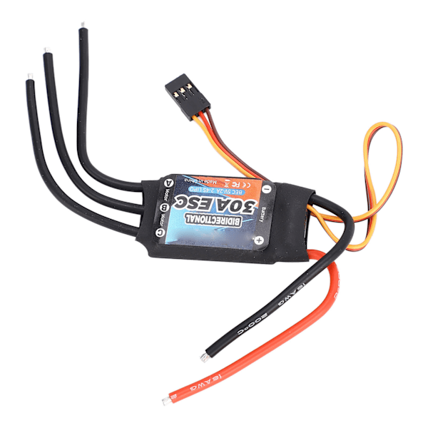 GTSKYTENRC Bidirektionell 30A Borstlös ESC Elektrisk Hastighetsregulator för RC Bil Båt Undervattenpropeller