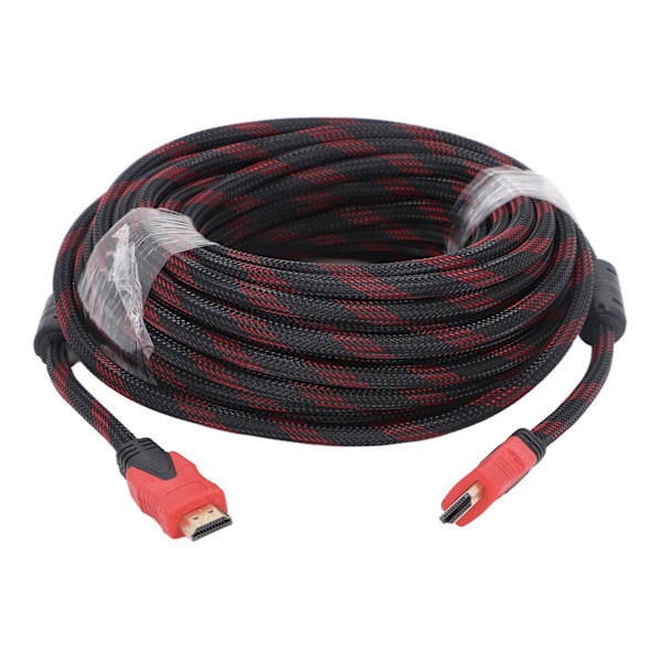 HD Multimedia Interface Kabel 49ft Længde TV Computer Projektor HD Ledning Rød Sort Stabil Transmission HD Kabel