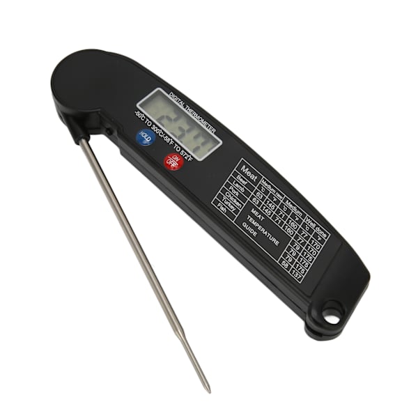 Kötttermometer Multifunktion Snabbavläsning Digital BBQ Kötttermometer för Kök Matlagning Grill BBQ Svart