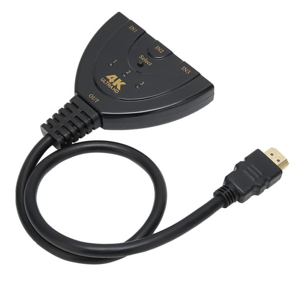 HDMI 4K Switcher 3 ind 1 ud 4Kx2K Splitter Kabel