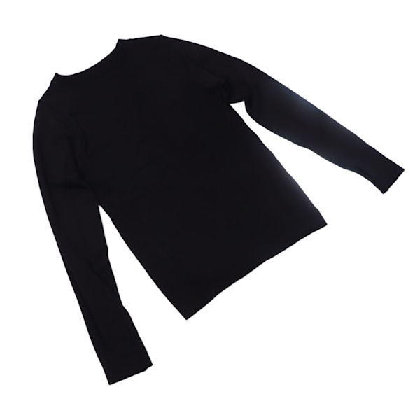 Naisten pitkähihainen treenipaita, nopeasti kuivuva, pyöreä pääntie, erittäin joustava, slim fit, treenitoppi kuntosalille, joogaan, juoksuun, vaellukseen, musta S
