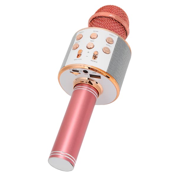 Trådløs Bluetooth Håndholdt Mikrofon Højttaler Multifunktion KTV Rosaguld