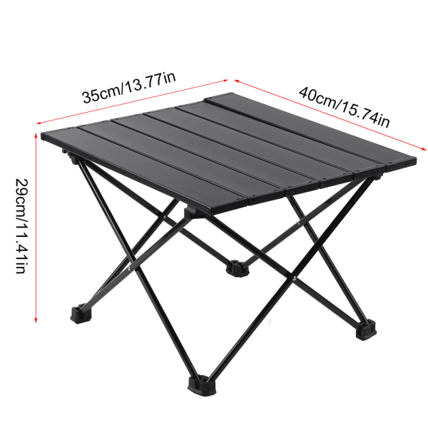 Lett sammenleggbart piknikbord multifunksjonelt bærbart utendørs camping middag grillbord lite