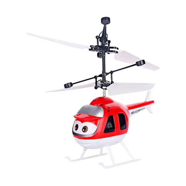 Piirretty kaukosäädöllä toimiva helikopteri USB-latauksella, automaattinen sammutus, valo, mini-piirretty lentokone