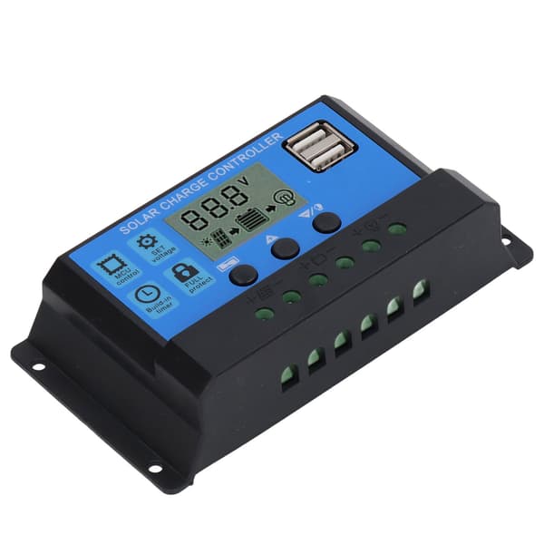12V 24V Solcellepanelkontroller PWM Fotovoltaisk Regulator LCD-skjerm MPPT Solcellelader 70A