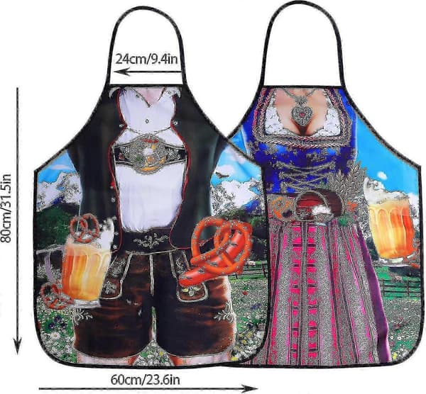 Justerbart Oktoberfest-förkläde för trädgårdsarbete, matlagning, bakning, grillning 2