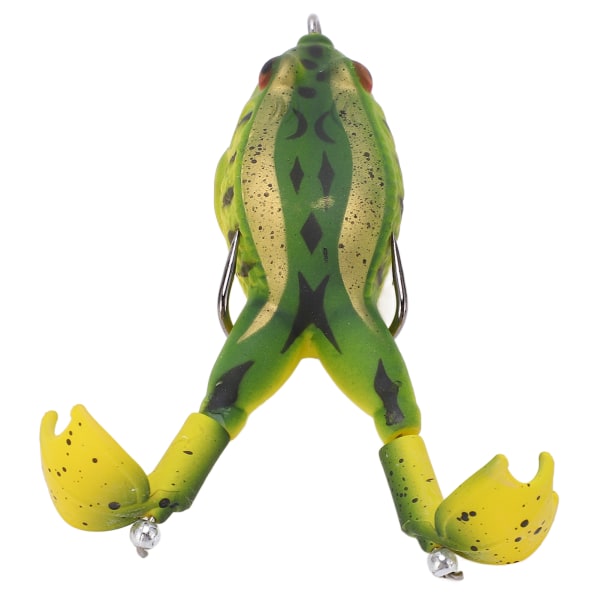 Sammakkosyötin pehmeä silikoni Keinotekoinen Thunder Frog Bait -kalastusuistimet kaksoispotkurijaloilla Gold Green