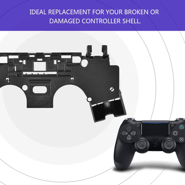PS4 Controller Sort Plastik Midterhus Skal Udskiftningscover